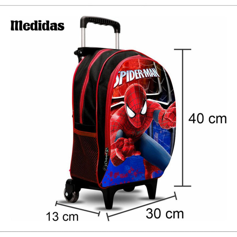 Mochila Escolar Infantil Rodinha - Menino - Homem Aranha