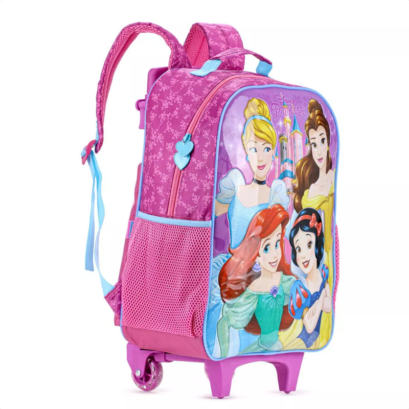 Mochila Escolar Com Rodinhas Xeryus - Princesas