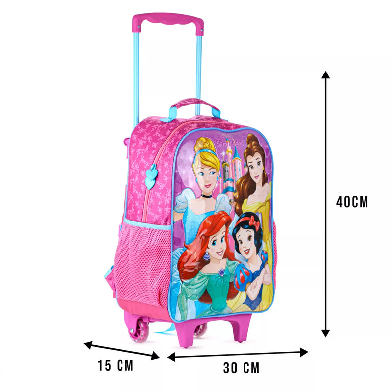 Mochila Escolar Com Rodinhas Xeryus - Princesas